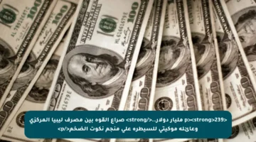 <p><strong>239 مليار دولار..</strong> صراع القوة بين مصرف ليبيا المركزي وعائلة موكيتي للسيطرة على منجم نكوت الضخم</p>
